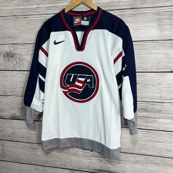 Vintage Nike USA Olympic Hockey Jersey Size S 90’s Blank Embroidered Swoosh - Picture 5 of 9